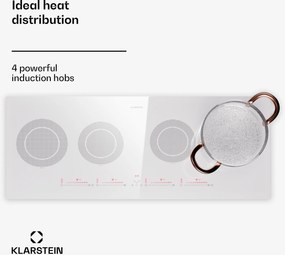 Klarstein Masterzone Slim Round plită cu inducție, max. 7200 W, încorporat, 4 zone