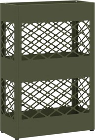 vidaXL Suport pentru umbrele Olivengrønn 28 x 12 x 41 cm Oțel