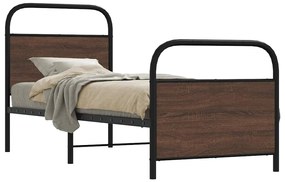 vidaXL Cadru de pat fără saltea 80x200cm Stejar maro lemn prelucrat
