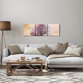 Tablou - Copacul înflorit în deal (cu ceas) (90x30 cm)