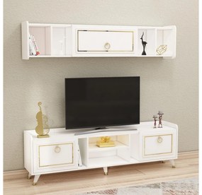 Mobilier living Naleta 2 (alb + auriu) . 1095674