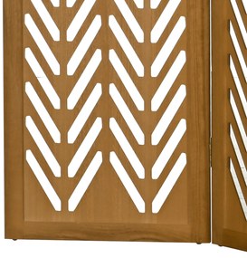 HOMCOM Paravent din lemn cu modele perforate, divizor de cameră interior pliabil cu 3 panouri din lemn 120 x 170 cm natural | Aosom Romania
