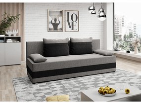 Canapea extensibilă, gri / gri închis, PREMIUM