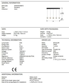 Lustra LED suspendata design decorativ modern Zaria 5L