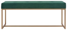 247560 vidaXL Bancă, verde, 120 cm, catifea
