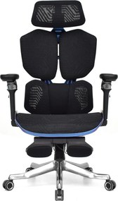 Scaun Ergonomic Premium AirMesh Elite X6D – Cotiere 6D, Suport Lombar Reglabil, Tetieră 4D, Sezut Translatie, Reclinare, Suport Picioare, Mesh, Negru/Colorful