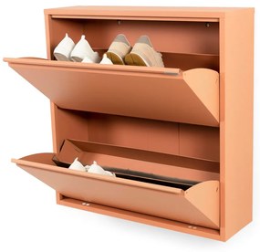 Pantofar somon cu deschidere înclinată din metal 75x77,5x22,5 cm Billy – Spinder Design