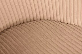 Set 2 scaune stil retro LYON catifea raiata roz