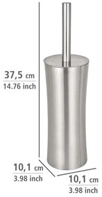 WENKO 16742100 - Perie WC PIENO, 10 x 37,5 cm, inox/satinat