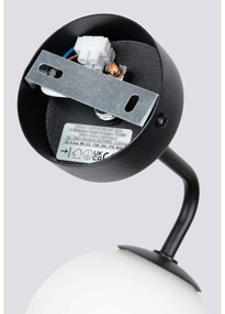 Aplică de perete neagră-albă Beam – Sollux