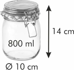 Pahare cu clips Tescoma DELLA CASA, 800 ml, 0,8 l