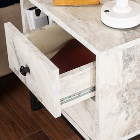 Măsuță de noptieră Glimmer Fressia Marble Black