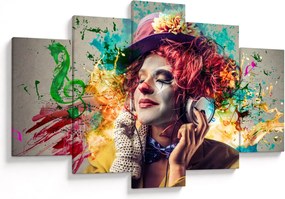 Tablou - Artista cu căști (150x105 cm)