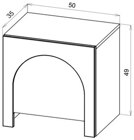 Noptieră NIO cașmir/bej