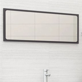 Oglinda de baie, gri, 100x1,5x37 cm, PAL Gri, 100 x 1.5 x 37 cm