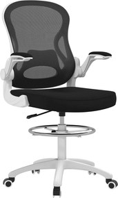Vinsetto Scaun Ergonomic de Lucru, Cotiere Rabatabile, Suport Lombar, Confort și Design Modern, Ideal pentru Birou | Aosom Romania
