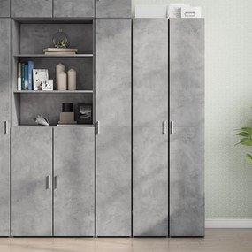 vidaXL Dulap înalt, gri beton, 30x42,5x185 cm, lemn prelucrat
