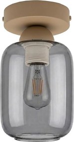 BRILAGI - Plafonieră LED R GLASS 1xE27/60W/230V Ø 14 cm bej/gri fumuriu
