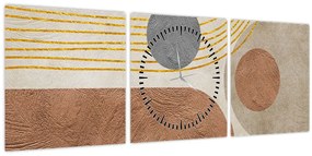 Tablou - Colaj modern (cu ceas) (90x30 cm)