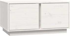 vidaXL Măsuță de cafea, alb, 80x50x40 cm, lemn masiv de pin