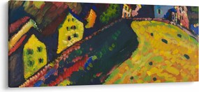 Tablou - Vasily Kandinsky, Houses at Murnau, reproducere (120x50 cm)