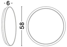 Oglinda cu iluminat LED design circular ONAR alba