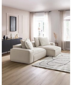 Colțar bej cu tapițerie din imitație de piele (cu colț variabil) Boheme – Bobochic Paris