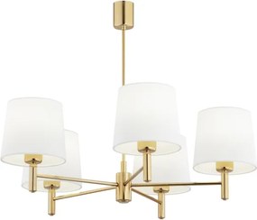 Brilagi - Candelabru cu tijă MONTE 5xE27/60W/230V crem/auriu