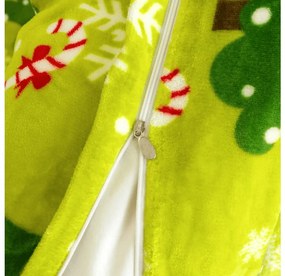 Lenjerie de pat din microfibra CHRISTMAS TREE verde Dimensiune lenjerie de pat: 2 buc 70 x 90 cm | 200 x 220 cm
