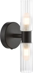 Där Lighting BOL0922 - Aplica de perete pentru baie BOLTON 2xG9/5W/230V IP44 neagră