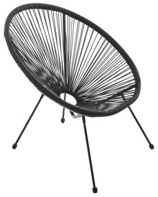 Set balcon Ostana din 3 piese cu masa si 2 scaune - negru