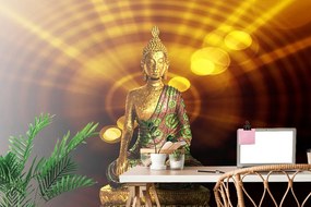 Tapet autoadeziv Statuia lui Buddha cu fundal abstract