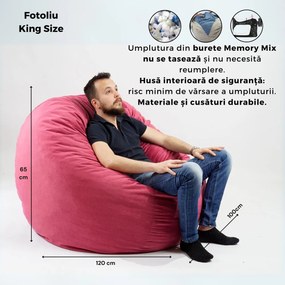 Fotoliu King Size, Material Textil - Azulejo