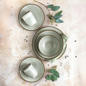 Mäser Set de farfurii adânci și plate, 8 bucăți SMOKY'S – verde