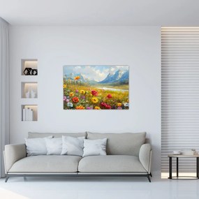 Tablou - Peisaj pictat (90x60 cm)