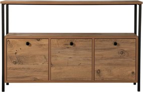 Masă consolă în culoare naturală cu aspect de lemn de pin 29,5x120 cm Solace – Kalune Design