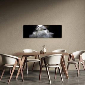 Tablou cu floare de lotus (cu ceas) (90x30 cm)