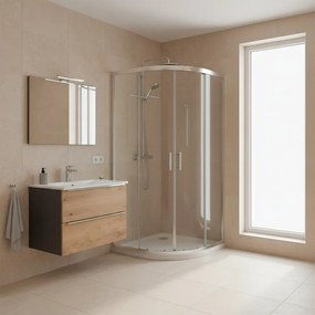 Cabină de duș curbată Soul 90x90 cm fără cădiță