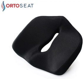 Pernă ortopedică pentru șezut, din spumă cu memorie și infuzie cu gel, ORTO COCCIS PLUS AERO-GEL B, fermitate NORMALĂ, Husă Mesh,