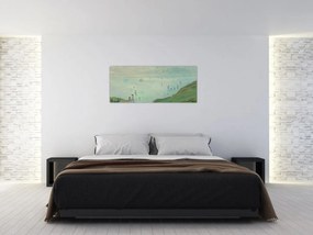 Tablou - Henri Fantin-Latour, Cliffs at Pourville, reproducere (120x50 cm)