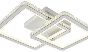 Lustra LED Cu Telecomanda, Elit's Cristal, EsnR9005-1+1, 146W, Alb