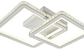 Lustra LED Cu Telecomanda, Elit's Cristal, EsnR9005-1+1, 146W, Alb
