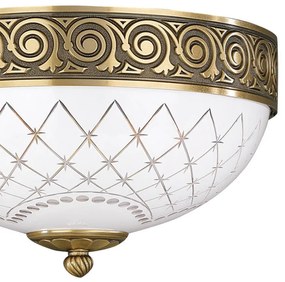 Aplica clasica design italian din alama, sticla 7002 RA-A.7012/2