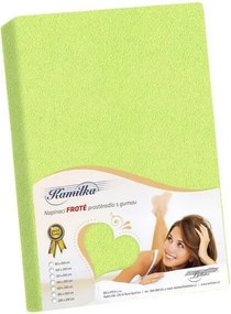 Cearșaf din frotir Bellatex Kamilka verde deschis, 100 x 200 cm, 100 x 200 cm