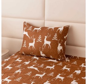 Lenjerie de pat din microfibra WHITE DEER maro Dimensiune lenjerie de pat: 2 buc 70 x 90 cm | 200 x 220 cm