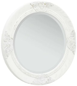 vidaXL Oglindă de perete in stil baroc, alb, 50 cm
