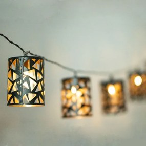 Instalație LED solară 10xE12/3,65m IP44 alb cald