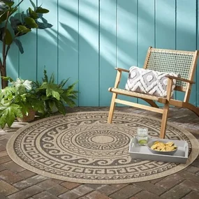 Covor Comilla 0887 black, diametru 120 cm, diametru 120 cm
