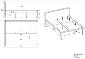 Cadru pat 140x200 cm