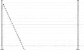 vidaXL Gard cu Stâlp Argintiu 1,4 x 10 m Oțel